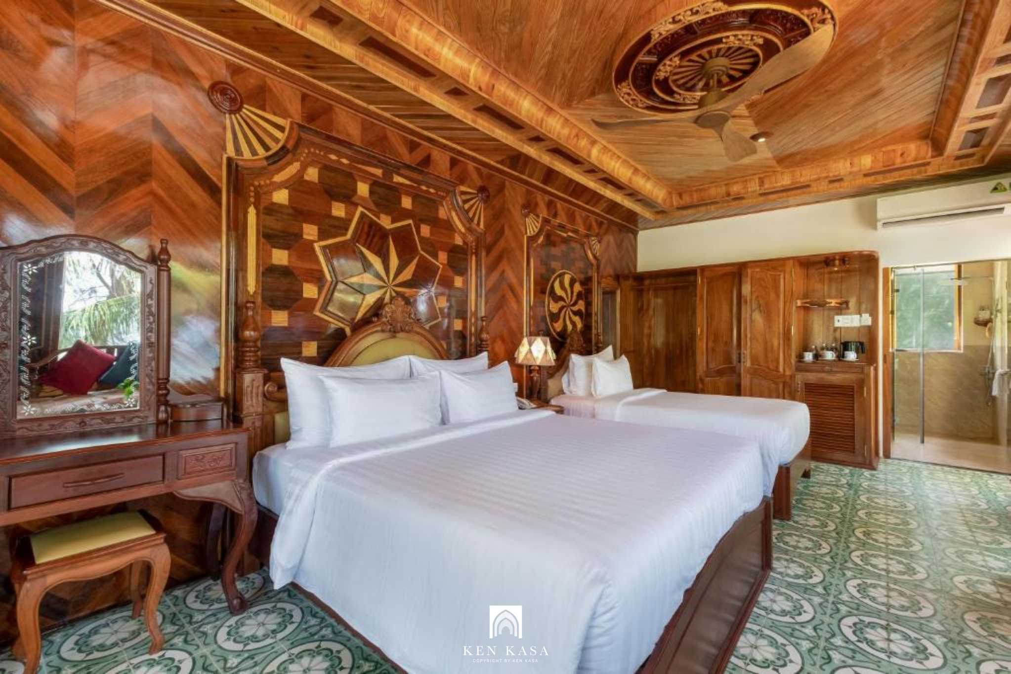 Kh&ocirc;ng gian c&aacute;c ph&ograve;ng tại Coco Palm Beach Resort & Spa